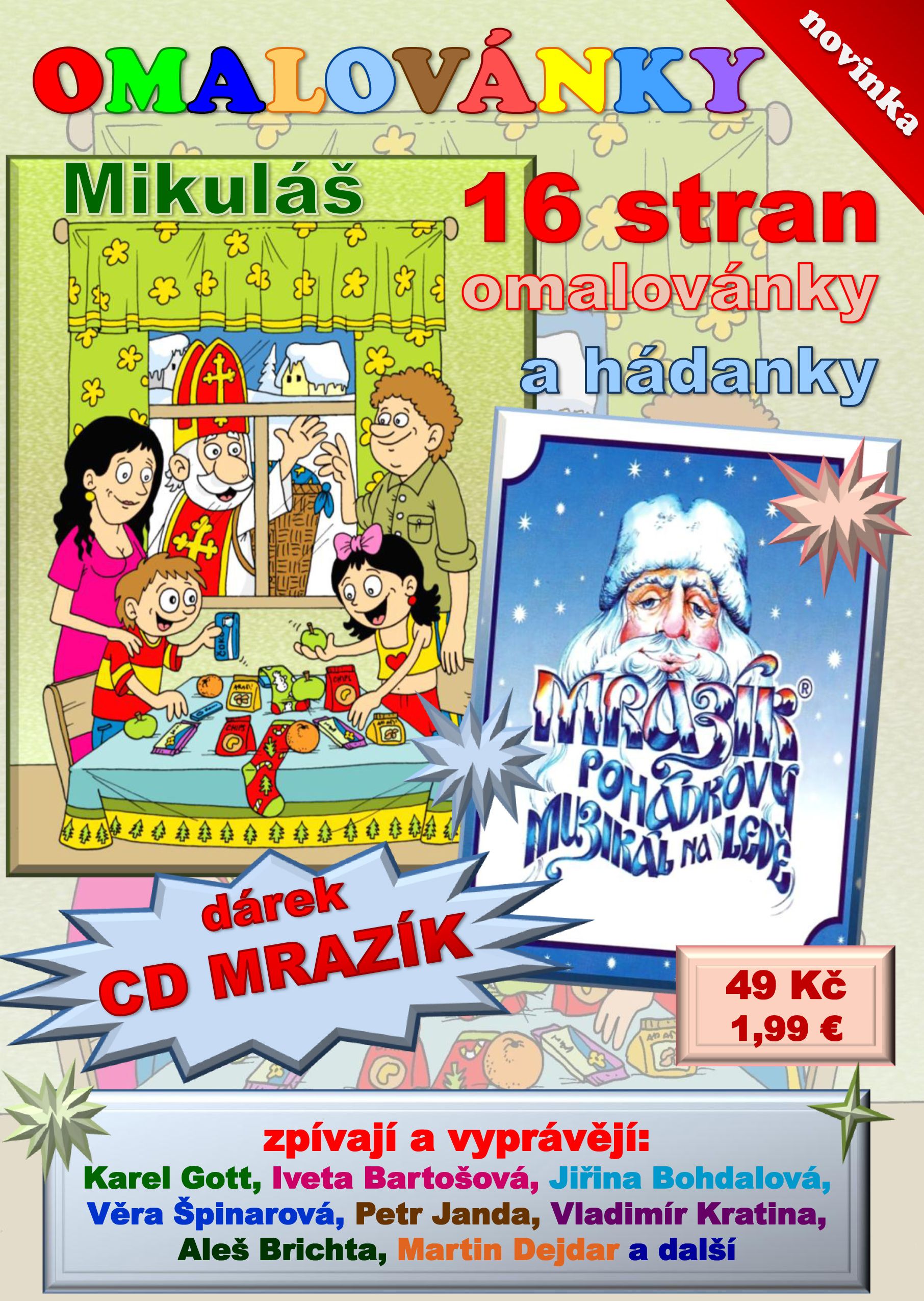 Omalovánky: Mikuláš + CD Mrazík