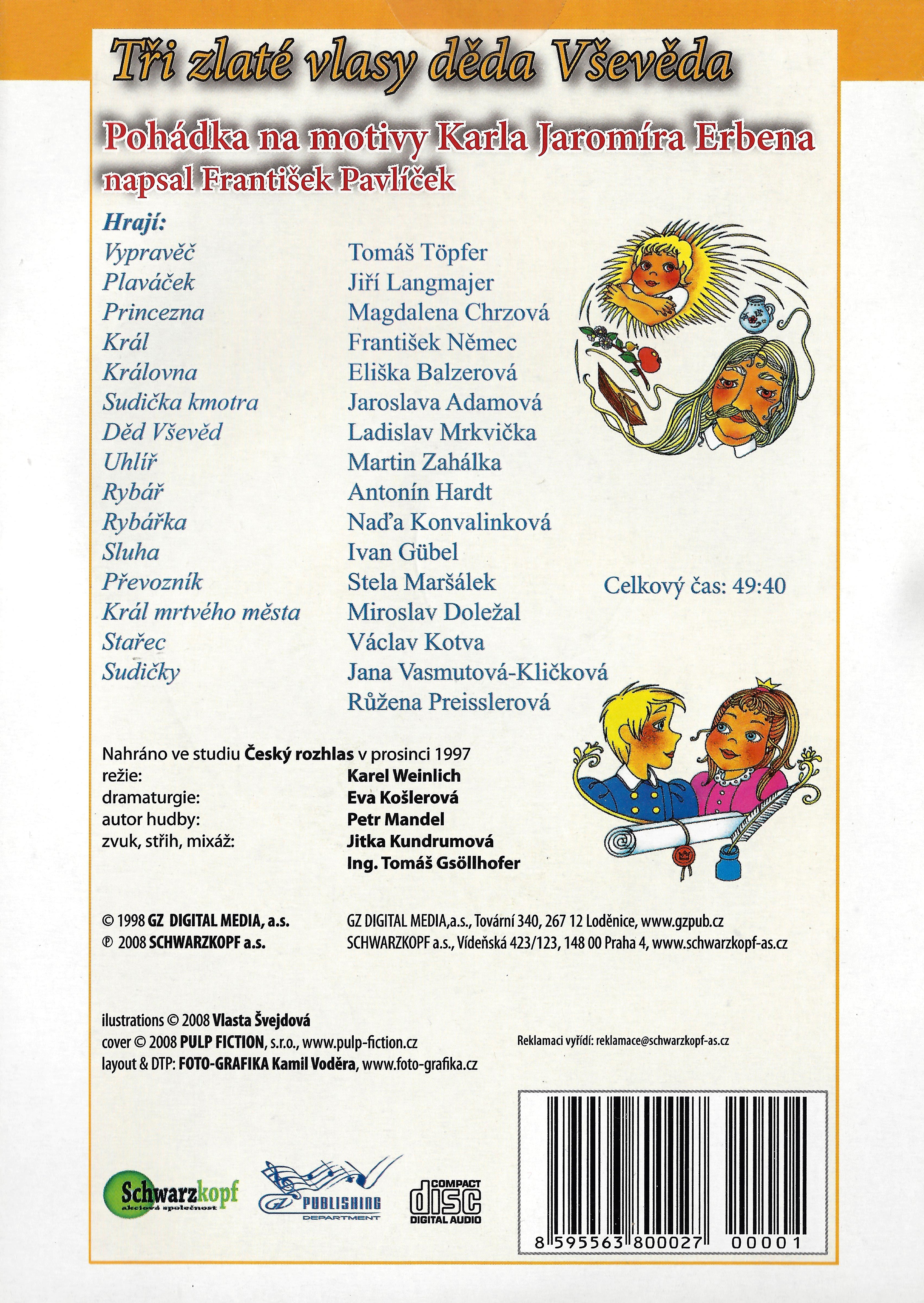CD Tři zlaté vlasy děda Vševěda